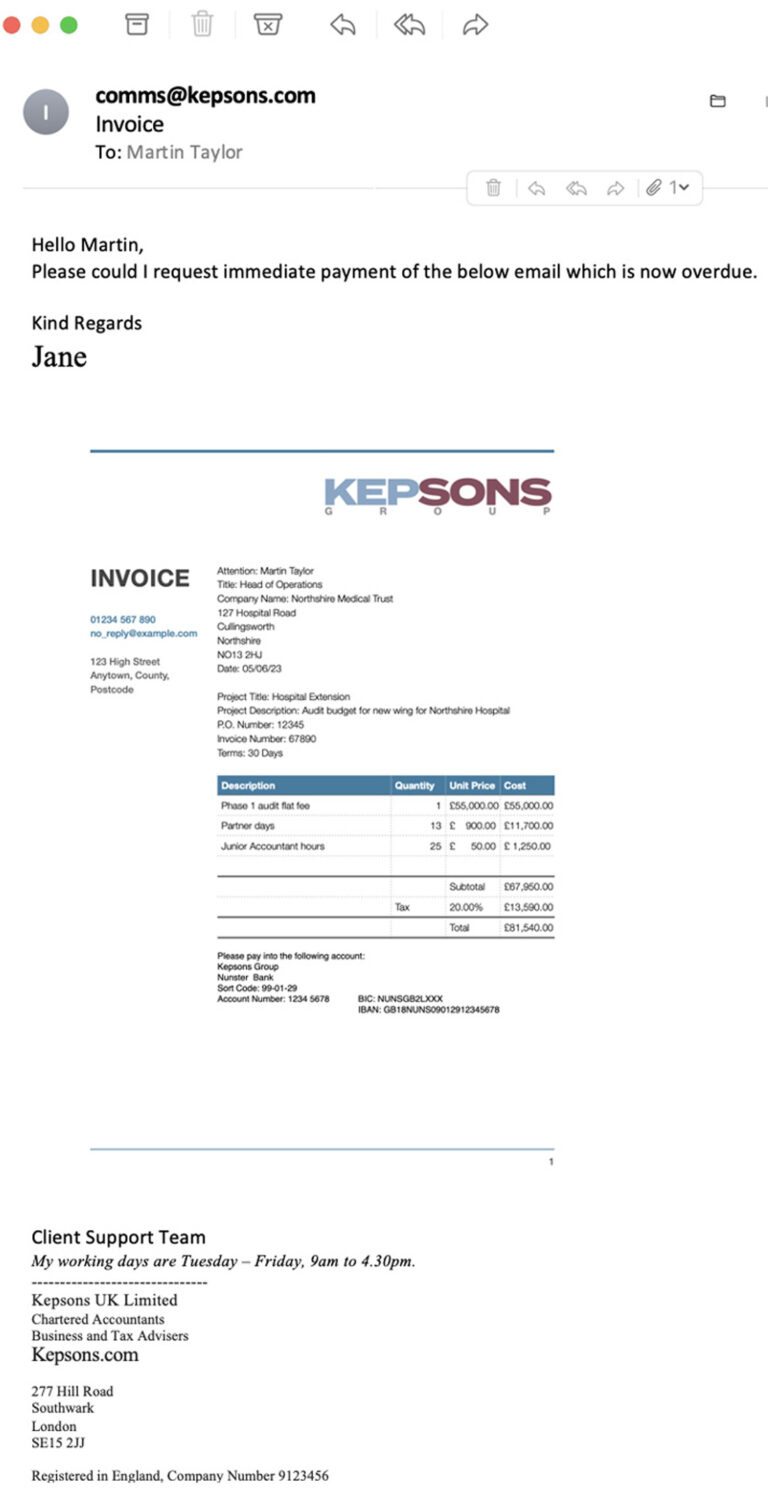 invoice fraud email